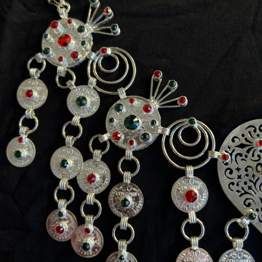 Amazigh Wedding Jewelry – Silver Berber Chest Accessories for Brides