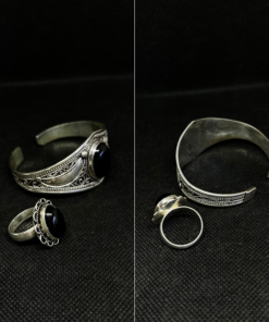 Moroccan Matching Ring with Bracelet – Handmade Berber Silver