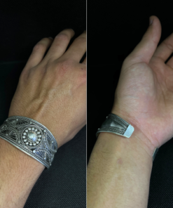 Stunning Silver Filigree Bracelet – Handmade Berber Treasure