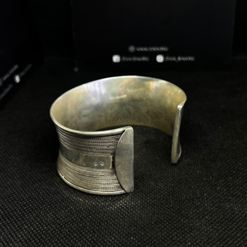 Exquisite Silver Bohemian Cuff – Handmade Berber Treasure