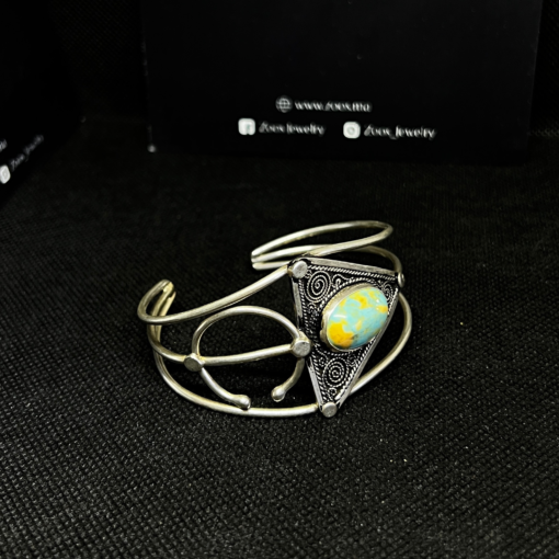Magnificent Silver Fibula Bracelet – Handmade Berber Treasure