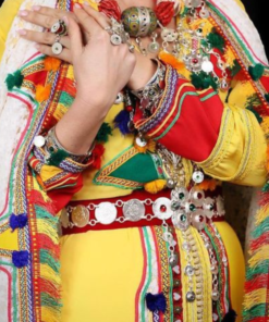 Exquisite Berber Wedding Jewelry – Handmade Silver-Plated Mdema Belt