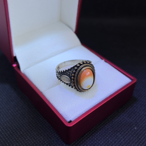 Milky Quartz Mens Ring - Handmade Silver (2025)