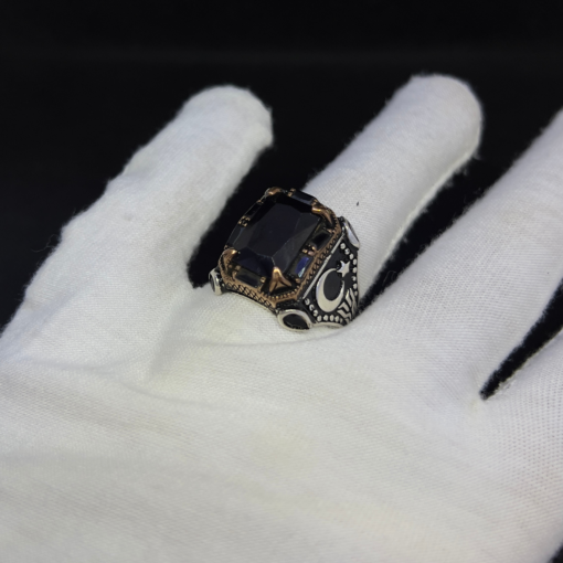 Moon Ring Men - Handmade Silver Lunar Design (2025)