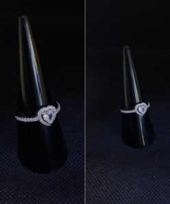 Heart Rings for Women - Silver Fashion with Sparkling Gem