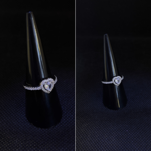 Heart Rings for Women - Silver Fashion with Sparkling Gem