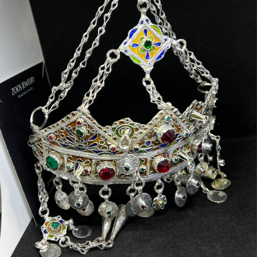 Berber Crown – Silver-Plated Amazigh Wedding Headpiece (Antique & Vintage)