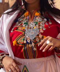 Amazigh Wedding Jewelry – Silver Berber Chest Accessories for Brides