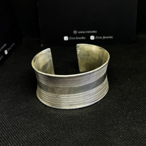 Exquisite Silver Bohemian Cuff – Handmade Berber Treasure