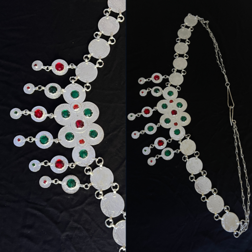 Exquisite Berber Wedding Jewelry – Handmade Silver-Plated Mdema Belt