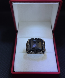 Black Stone Ring for Men - Handmade Silver (2025)