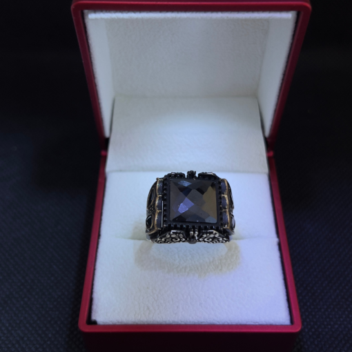 Black Stone Ring for Men - Handmade Silver (2025)