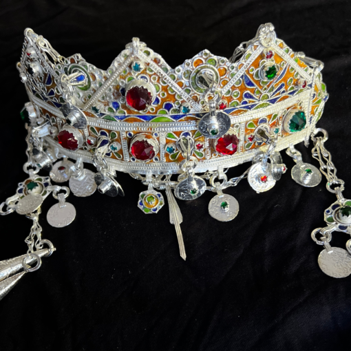 Berber Crown – Silver-Plated Amazigh Wedding Headpiece (Antique & Vintage)