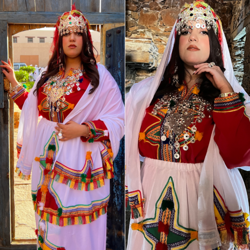 Amazigh Wedding Jewelry – Silver Berber Chest Accessories for Brides