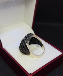 Black Stone Ring for Men - Handmade Silver (2025)