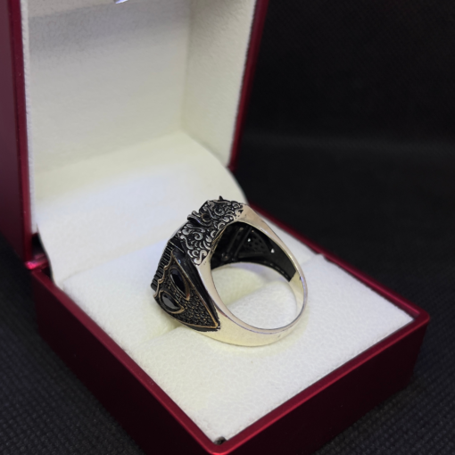 Black Stone Ring for Men - Handmade Silver (2025)