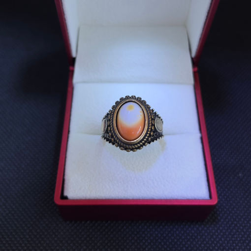 Milky Quartz Mens Ring - Handmade Silver (2025)