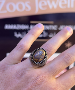 Tiger’s Eye Stone Men's Ring - Handmade Moroccan Silver (2025)