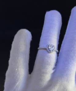 Heart Rings for Women - Silver Fashion with Sparkling Gem