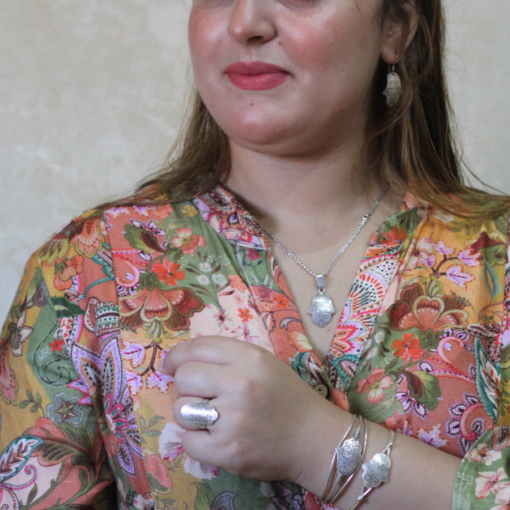 Hand Of Fatima Pendant & ring & bracelet & earrings | Unique Khamsa Set Hamsa Jewelry