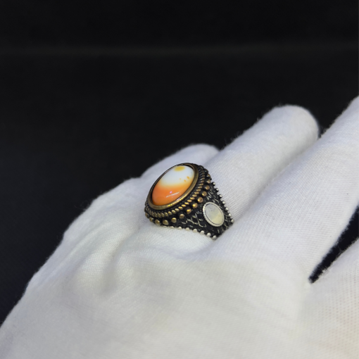 Milky Quartz Mens Ring - Handmade Silver (2025)