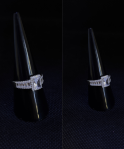 Silver Engagement Rings for Women - White Gold Rhodium & Zirconium