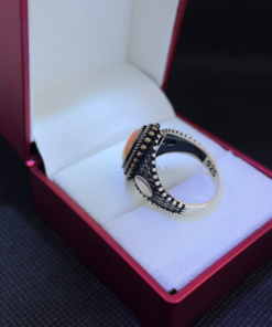 Milky Quartz Mens Ring - Handmade Silver (2025)