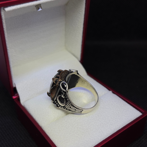Black Stone Ring for Men - Handmade Silver (2025)