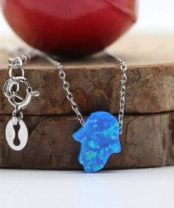 Discover Serenity with our Blue Hamsa Necklace | Buy Now for Spiritual Elegance