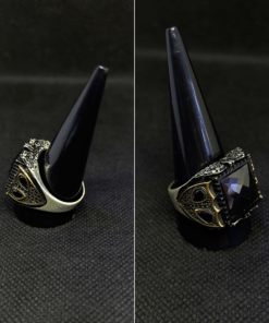 Black Stone Ring for Men - Handmade Silver (2025)