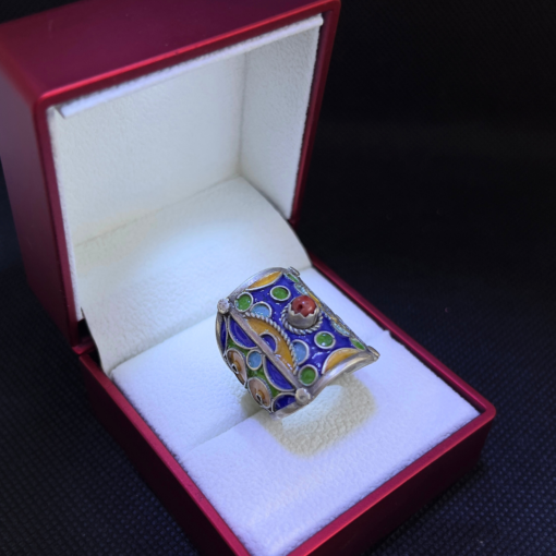 Handmade Enamel Colorful Rings: Celebrate Moroccan Berber Jewelry and Tribal Traditions