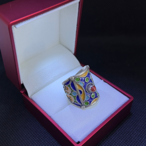Handmade Enamel Colorful Rings: Celebrate Moroccan Berber Jewelry and Tribal Traditions