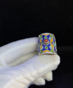 Handmade Enamel Colorful Rings: Celebrate Moroccan Berber Jewelry and Tribal Traditions