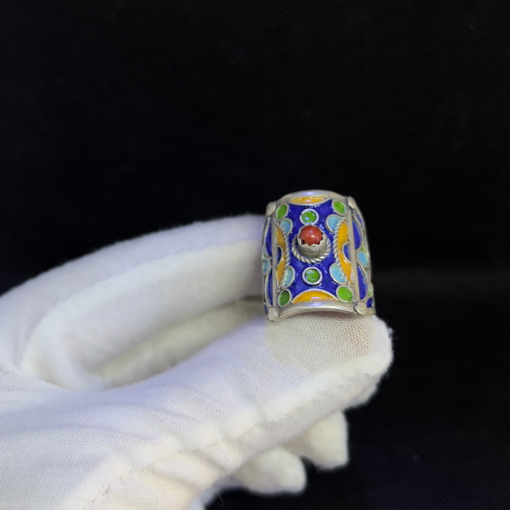 Handmade Enamel Colorful Rings: Celebrate Moroccan Berber Jewelry and Tribal Traditions
