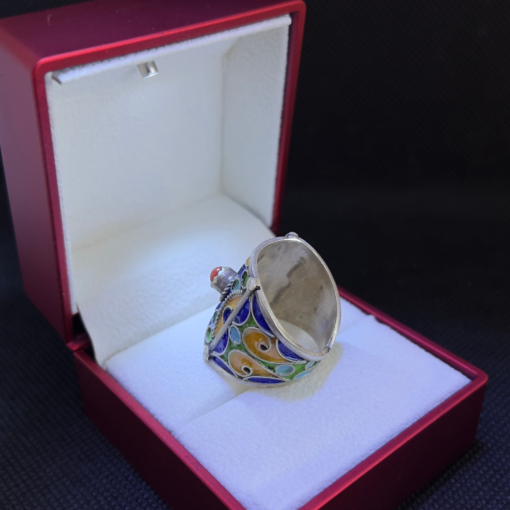 Handmade Enamel Colorful Rings: Celebrate Moroccan Berber Jewelry and Tribal Traditions