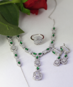 Discover Elegance: Green Jewelry Set - Buy Now!
