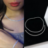 Luxurious Rivière Set – Silver Plated with White Gold Elegance