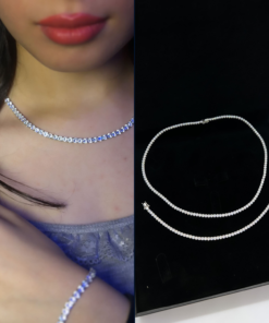 Luxurious Rivière Set – Silver Plated with White Gold Elegance