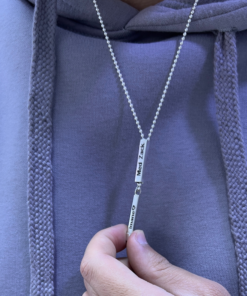 Exclusive Personalized Mens Necklace with Girlfriends Name – Custom Engraving