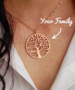 Exclusive Personalized Family Tree Necklace – Custom Silver or Gold