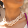 Luxurious Real Pearl Necklace – Moroccan Mdeja Wedding Accessory
