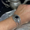 Stunning Handmade Silver Agate Carnelian Bracelet – Adjustable Berber Jewelry