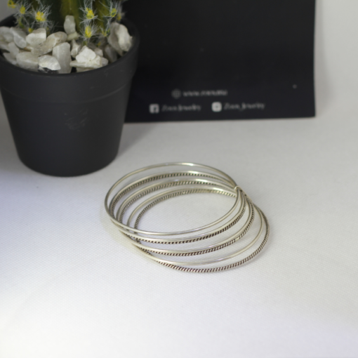 Radiate Elegance: Silver Bangles Set of 7 for Stylish Statements