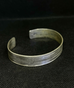 Premium Handmade Silver Adjustable Cuff Bracelet – Unisex Berber Jewelry