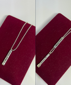 Exclusive Personalized Mens Necklace with Girlfriends Name – Custom Engraving