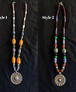 Exclusive Bohemian Red Stone and Silver Necklaces – Handmade Beauty