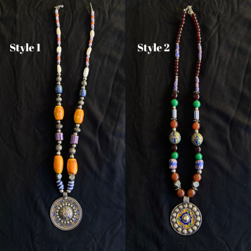 Exclusive Bohemian Red Stone and Silver Necklaces – Handmade Beauty