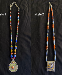 Exclusive Bohemian Silver Necklace – Handmade with Colorful Gems