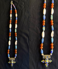 Exclusive Tuareg Necklace – Handmade Silver & Colorful Gems