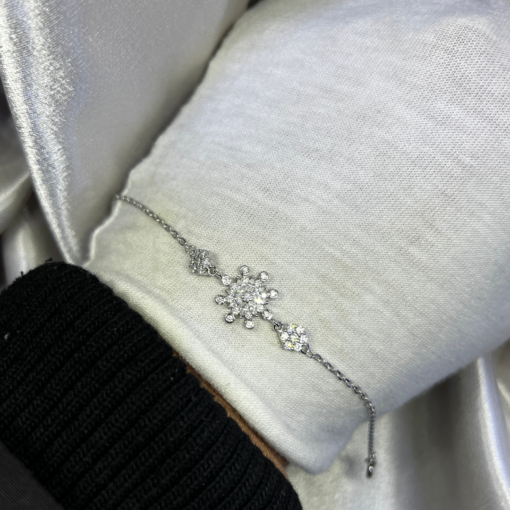 Exquisite Snow White Bracelet – Silver 925 & Zircon Sparkle